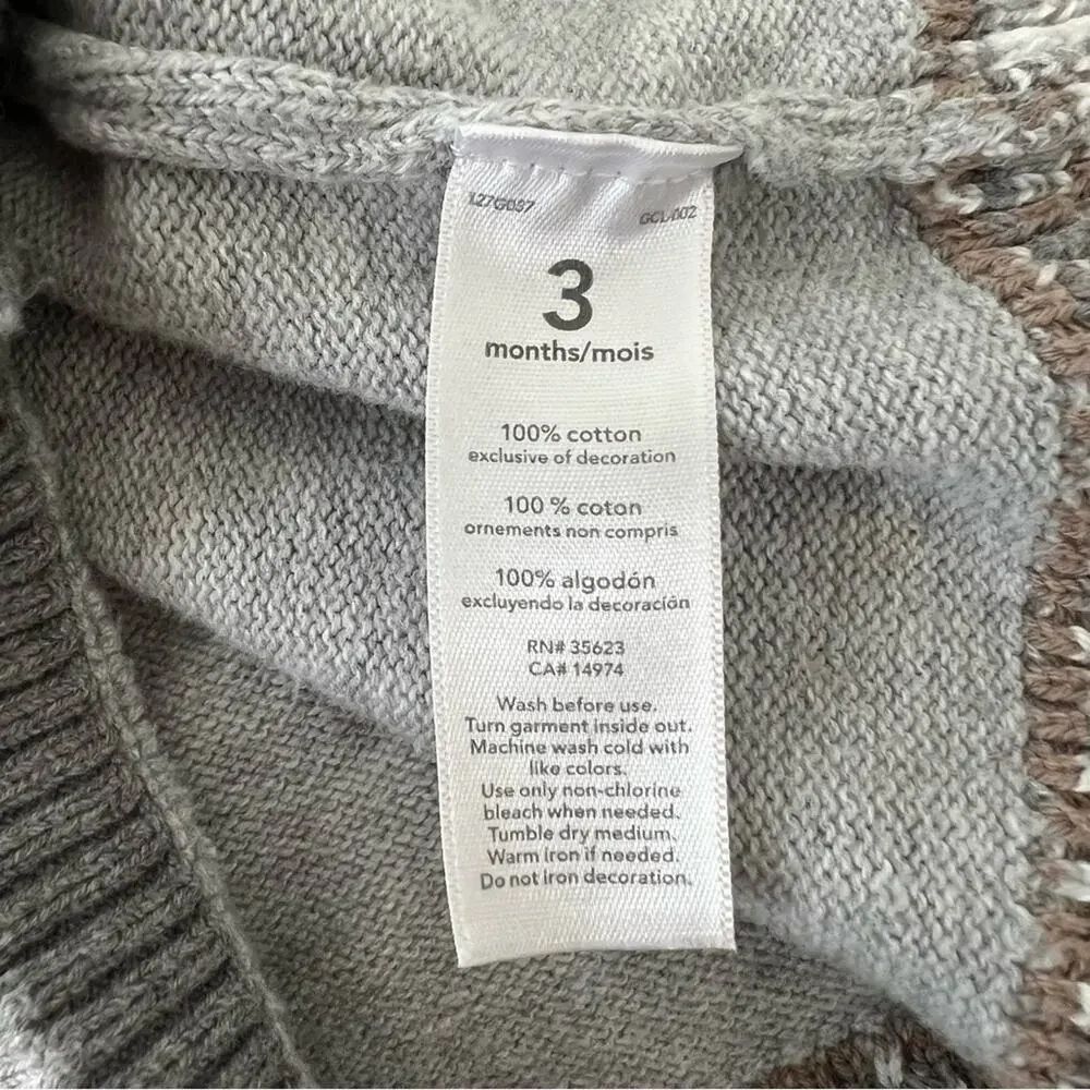 Carter’s Gray White Sweater Knit Sleeveless Dress